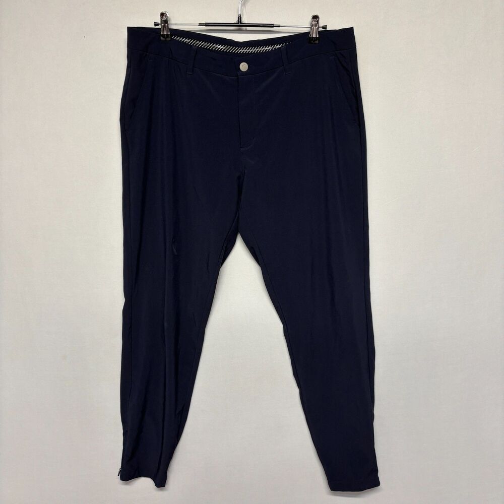 Primo Men Golf Jogger Pants Size 38 Regular Navy Blue Stretch D127 -21